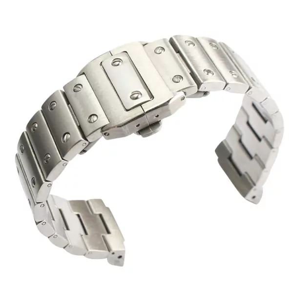 our-bracelet-de-montre-en-metal-massif_main-3 Silver Strap Bracelet for Cartier Santos 100 M/XL - Stainless Steel