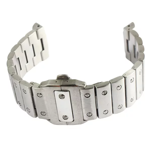 our-bracelet-de-montre-en-metal-massif_main-2 Silver Strap Bracelet for Cartier Santos 100 M/XL - Stainless Steel