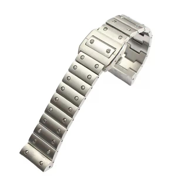 our-bracelet-de-montre-en-metal-massif_main-0 Silver Strap Bracelet for Cartier Santos 100 M/XL - Stainless Steel