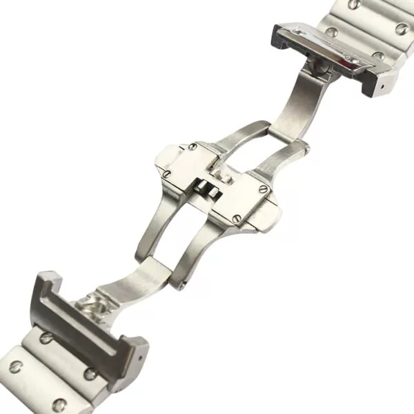 our-bracelet-de-montre-en-metal-massif_main-5 Silver Strap Bracelet for Cartier Santos 100 M/XL - Stainless Steel