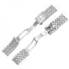 Acier-inoxydable-Bracelets-Pour-IWC-IW377704-01-PILOT-S-Marque-Montres-Bracelet-Hommes-Bracelet-Top-Marque-2 Silver Strap Bracelet for IWC Pilot Spitfire, Top Gun in Stainless Steel - 20, 21mm