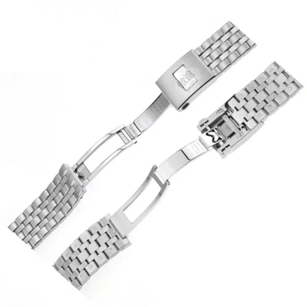 Acier-inoxydable-Bracelets-Pour-IWC-IW377704-01-PILOT-S-Marque-Montres-Bracelet-Hommes-Bracelet-Top-Marque-2 Silver Strap Bracelet for IWC Pilot Spitfire, Top Gun in Stainless Steel - 20, 21mm