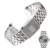 4_Haute-qualit-en-acier-inoxydable-solide-en-acier-ceinture-m-le-pilote-montre-ceinture-marque-17 Silver Strap Bracelet for IWC Pilot Spitfire, Top Gun in Stainless Steel - 20, 21mm