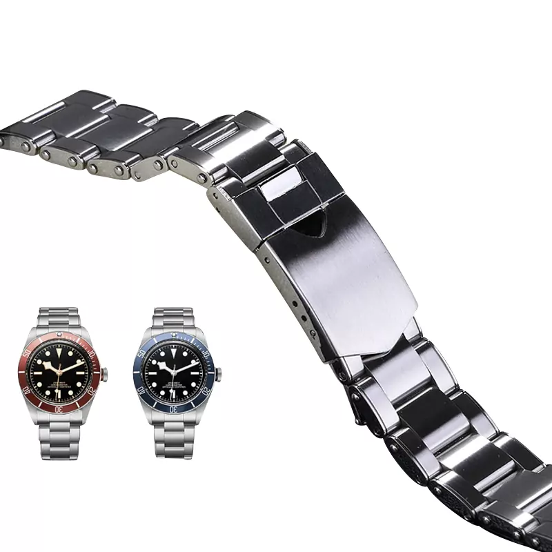 ouveau-bracelet-de-montre-pour-tudor-se_description-2 Silver Strap Bracelet for Tudor Black Bay Heritage in Stainless Steel - 22mm