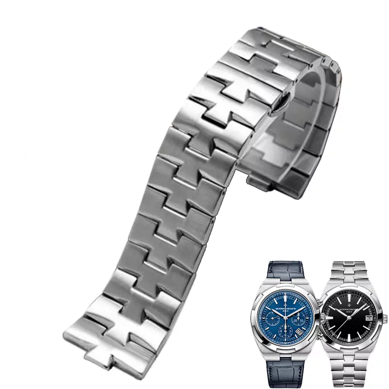 0_Bracelet-de-montre-en-acier-inoxydable-solide-adapt-pour-VC-outre-mer-47770-000G-9829-bracelet Silver Strap Bracelet for Vacheron Constantin Overseas in Stainless Steel