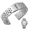 BTSS8X-9 Silver Strap Bracelet for Chronomat, Navitimer, Crosswind, Colt Breitling 20, 22, 24mm Stainless Steel