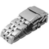 BTSS8X-2 Silver Strap Bracelet for Chronomat, Navitimer, Crosswind, Colt Breitling 20, 22, 24mm Stainless Steel