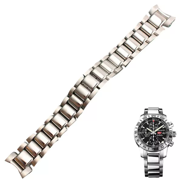 racelet-de-montre-dacier-inoxydable-de_main-4 Silver Strap for Chopard Mille Miglia 23mm Stainless steel