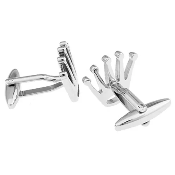 Couronne-boutons-de-manchette-roi-angleterre-de-mariage-Groom-famille-royale-bo-te-cadeau Stainless Steel Cufflinks Rolex Crown Look