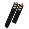 20mm-10mm-Noir-Blanc-En-Caoutchouc-de-Silicone-Bande-de-Montre-Fermoir-Pour-Voiture-21-Chronoscaph-3 Steel & Black Rubber Strap Bracelet for Cartier 21 Chronoscaph