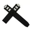 20mm-10mm-Noir-Blanc-En-Caoutchouc-de-Silicone-Bande-de-Montre-Fermoir-Pour-Voiture-21-Chronoscaph-1 Steel & Black Rubber Strap Bracelet for Cartier 21 Chronoscaph