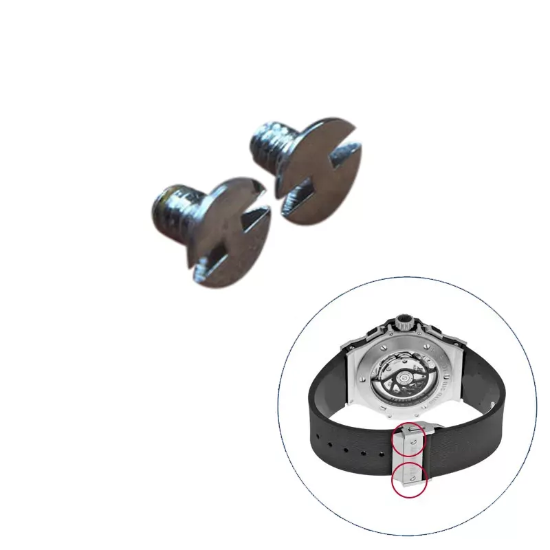 2-pi-ces-ensembles-acier-H-montre-vis-pour-hub-big-bang-44mm-montre-boucle-fermoir Steel Buckle Screws Hublot Big Bang, Classic Fusion In Stainless Steel