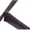 THSF54i Strap in Leather Carbon Fiber in Black with Red Stitches for TAG Heuer Carrera, Monaco, Aquaracer