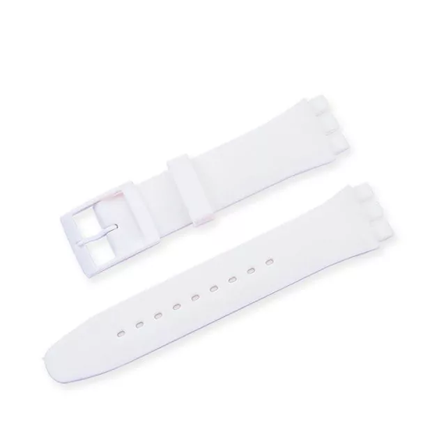 Strap in White Silicone for Swatch Strap in White Silicone for Swatch