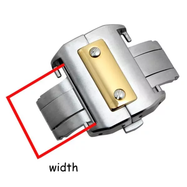 HTB1bIBRLXXXXXasapXXq6xXFXXXM Two-Tone Clasp Buckle for Cartier Santos M / XL in Stainless Steel & Gold Plated