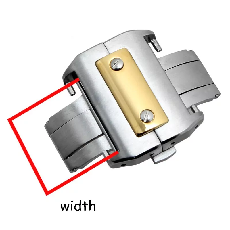 HTB1bIBRLXXXXXasapXXq6xXFXXXM Two-Tone Clasp Buckle for Cartier Santos M / XL in Stainless Steel & Gold Plated