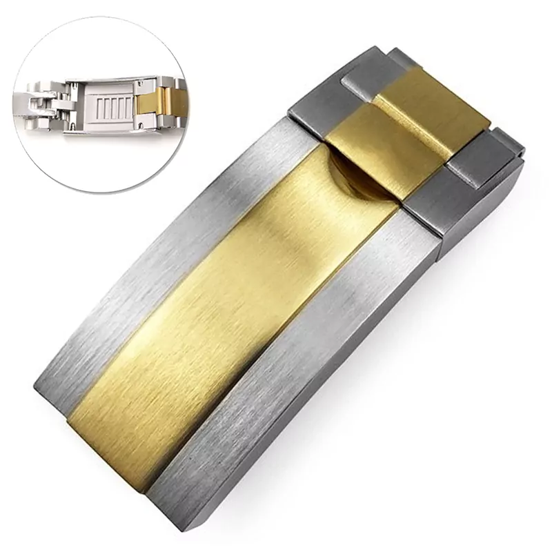 5_errure-de-glissement-de-boucle-de-pliag_variants-1 Two-Tone Steel & Gold EasyLink Folding Clasp for Rolex Submariner, GMT I & II 16mm Stainless Steel
