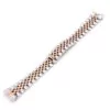 ROSS8G11-7 copy Two-Tone Steel & Rose Gold Strap Bracelet Jubilee for Rolex Datejust Solid End Link 20mm Stainless Steel