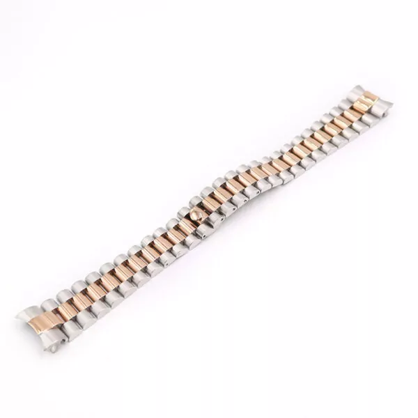 CARLYWET-20mm-316L-acier-inoxydable-solide-extr-mit-incurv-e-vis-liens-remplacement-Bracelet-de-montre (1) copy Two-Tone Steel & Rose Gold Strap Bracelet President for Rolex Datejust Solid End Link 20mm Stainless Steel