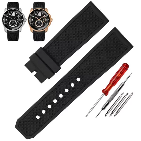 variant-image-1 Black Rubber Strap Bracelet for Cartier Caliber