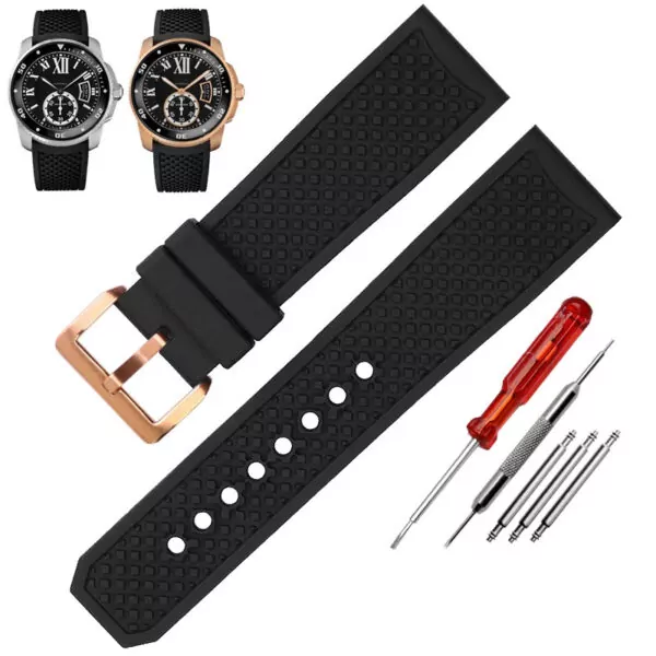 variant-image-5 Black Rubber Strap Bracelet for Cartier Caliber