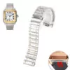 variant-image-couleur-de-bande-a-silver-gold-2 Two-Tone Gold & Silver Strap Bracelet for New Santos Cartier with Quick Release