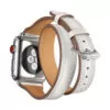 white_racelet-en-cuir-pour-bracelet-de-montre_variants-4 White Double Tour Slim Band Apple iWatch Hermes In Leather