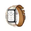 our-bracelet-de-montre-apple-5-4-3-2-he_main-3 White Printed Double Tour Band Apple iWatch Hermes In Leather