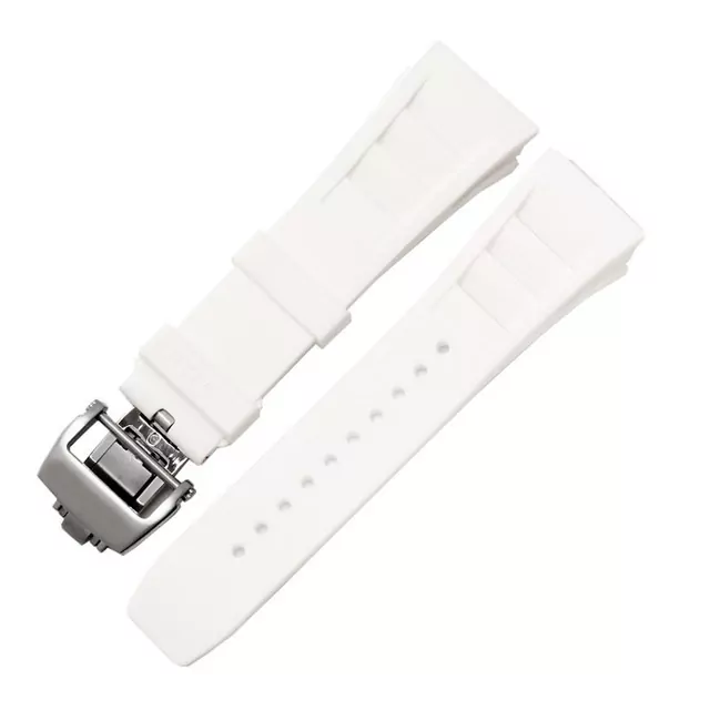 White Rubber Strap Band for Richard Mille