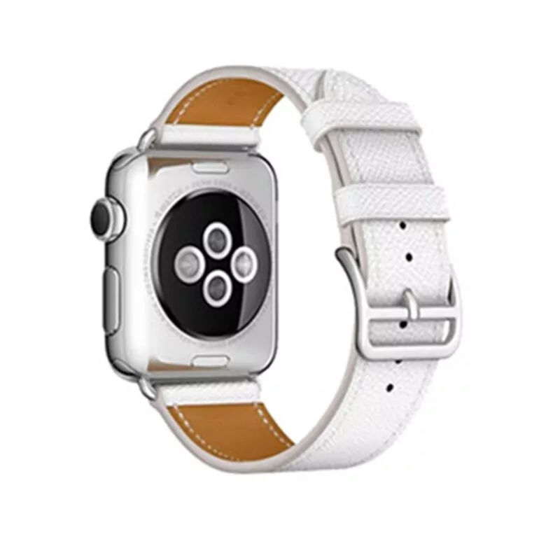 46_Bracelet-Double-Tour-pour-montre-Apple-s-rie-5-4-3-2-bracelet-pour-iWatch-Pulseira White Strap Apple iWatch Hermes In Leather