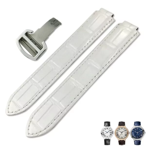 white_racelet-de-montre-italien-en-cuir-de-va_variants-5(1) White Strap Ballon Bleu Cartier In Crocodile/Alligator Grain