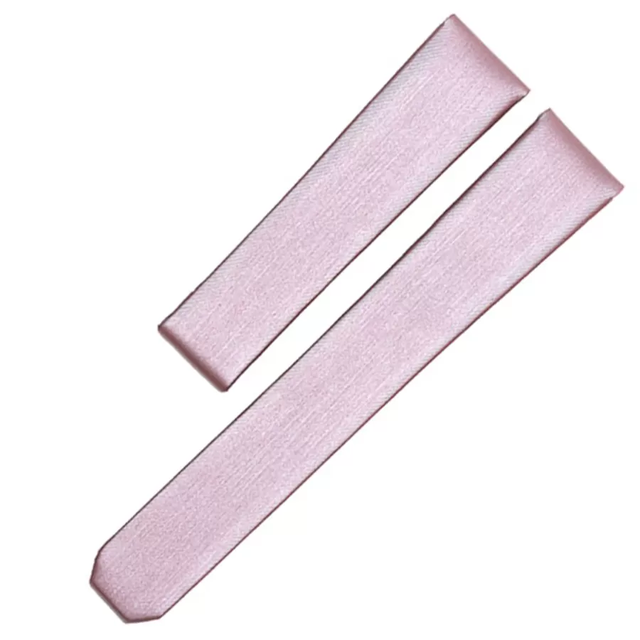 Adapt-pour-TAG-Heuer-F1-doux-fil-soie-bracelets-de-montre-peau-de-vache-en4 Pink Strap TAG Heuer Formula 1 Lady In Satin Leather 17x15mm