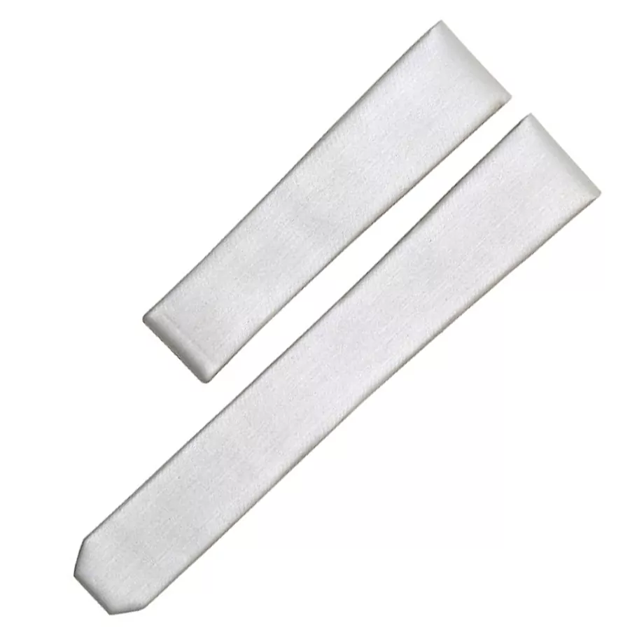 Adapt-pour-TAG-Heuer-F1-doux-fil-soie-bracelets-de-montre-peau-de-vache-en6 White Strap TAG Heuer Formula 1 Lady In Satin Leather 17x15mm