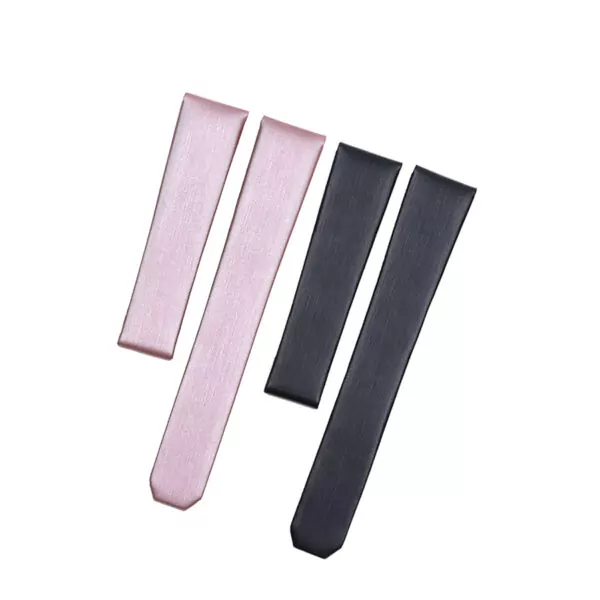 Adapt-pour-TAG-Heuer-F1-doux-fil-soie-bracelets-de-montre-peau-de-vache-en1 Black Strap TAG Heuer Formula 1 Lady In Satin Leather 17x15mm