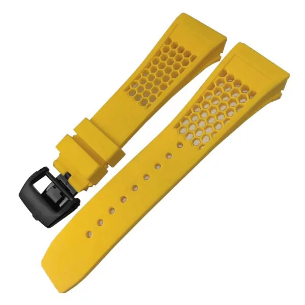 yellow black_5-mm-doux-nature-silicone-caoutchouc-bra_variants-11 Yellow Beehive Strap for Richard Mille In Rubber - Black