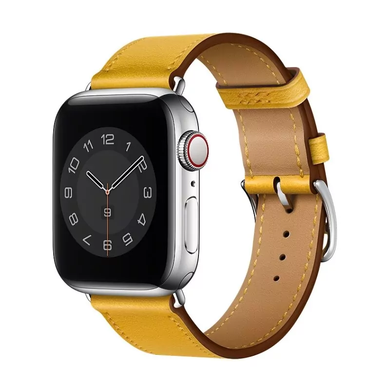 yellow_e-plus-recent-bracelet-en-cuir-a-tour-u_variants-2 Yellow Strap Apple iWatch Hermes In Leather