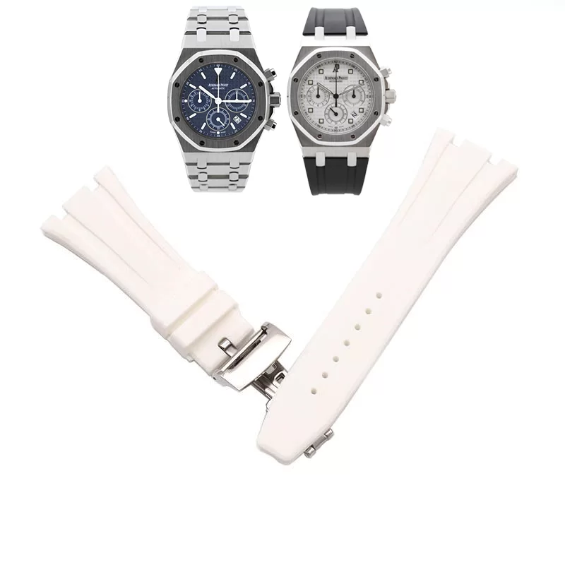 APSRXM1-14 White Strap Royal Oak Kasparov Audemars Piguet 26mm In Rubber