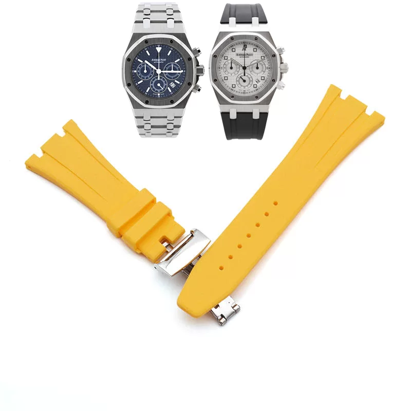 APSRXM1-16 Yellow Strap Royal Oak Kasparov Audemars Piguet 26mm In Rubber