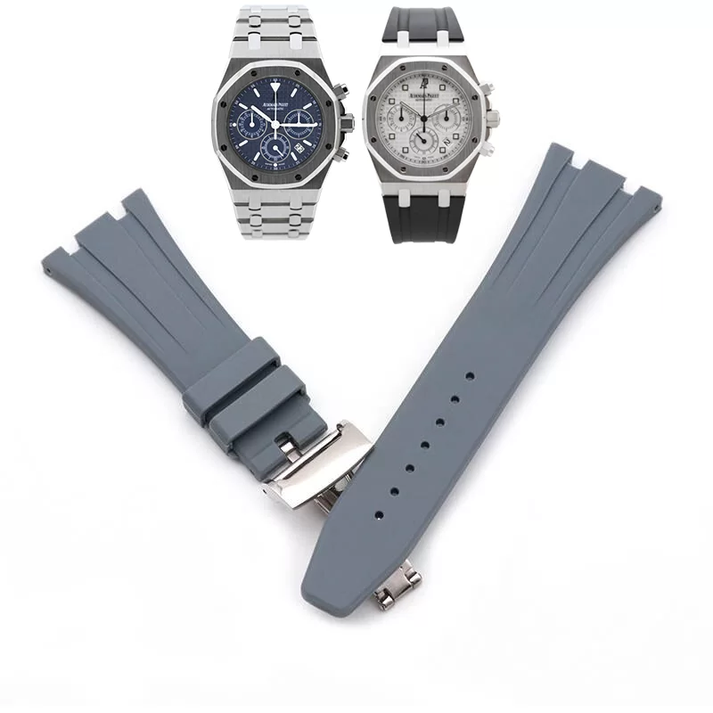 APSRXM1-18 Grey Strap Royal Oak Kasparov Audemars Piguet 26mm In Rubber