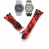 APSRXM1-22 Red Camouflage Strap Royal Oak Kasparov Audemars Piguet 26mm In Rubber
