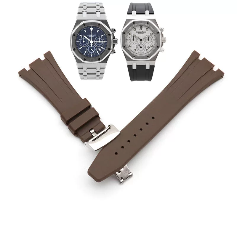 APSRXM1-10 Brown Strap Royal Oak Kasparov Audemars Piguet 26mm In Rubber
