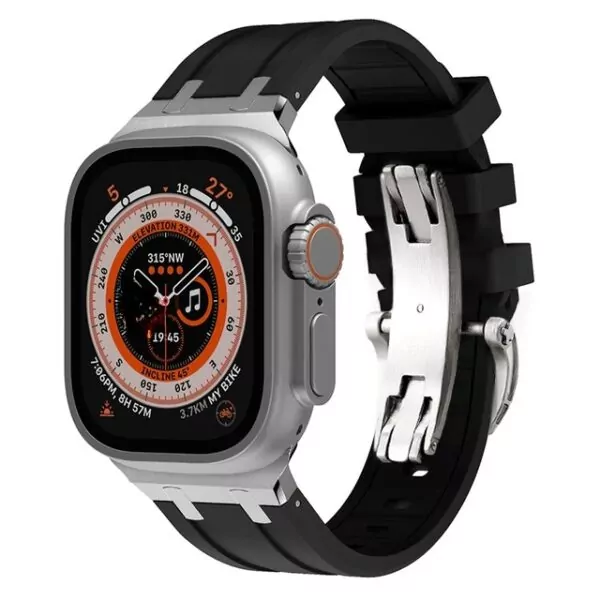 Case-Royal-Oak-Apple-Iwatch-18 Black and Silver Rubber Band for Apple iWatch Series with Royal Oak End Links