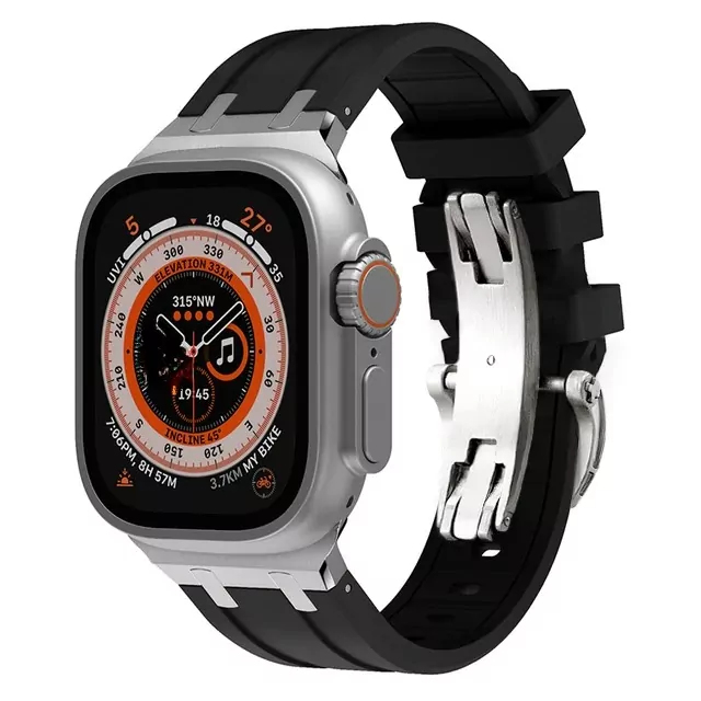 Case-Royal-Oak-Apple-Iwatch-18 Black and Silver Rubber Band for Apple iWatch Series with Royal Oak End Links