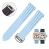 Watch_Strap_for_Cartier_Roadster_In_Rubber_10 Light Blue Rubber Strap Band for Cartier Roadster Quick Switch - 19mm