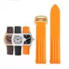 Watch_Strap_for_Cartier_Roadster_In_Rubber_13 Orange Rubber Strap Band for Cartier Roadster Quick Switch – 19mm