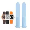 Watch_Strap_for_Cartier_Roadster_In_Rubber_32 Light Blue Rubber Strap Band for Cartier Roadster Quick Switch - 19mm