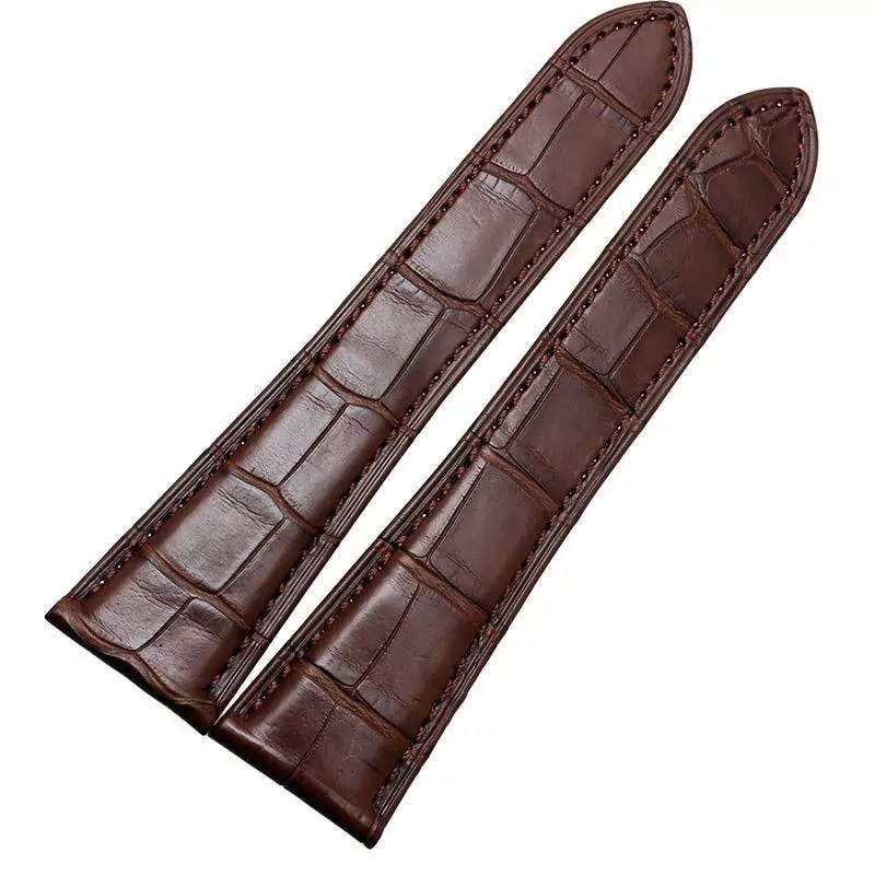 brown-leather-genuine-crocodile-strap-for-cartier-tank-caliber Brown Leather Genuine Crocodile Strap for Cartier Tank, Caliber, Drive...