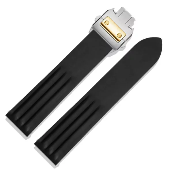 Black Rubber Strap for Cartier Roadster Quick Switch