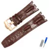 Corned_crocodile_pattern_strap_for_Audemars_Piguet_royal_oak_offshore_ap_17 Brown Crocodile Corned Grain Leather Bracelet for Audemars Piguet Royal Oak Offshore - 28mm