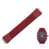 Elastic_Band_for_ Richard Mille RM055, pour RM030 RM67-02 RM35-02_15 Brick Red Nylon Loop Strap for Richard Mille - RM030, RM035, RM055, RM067...